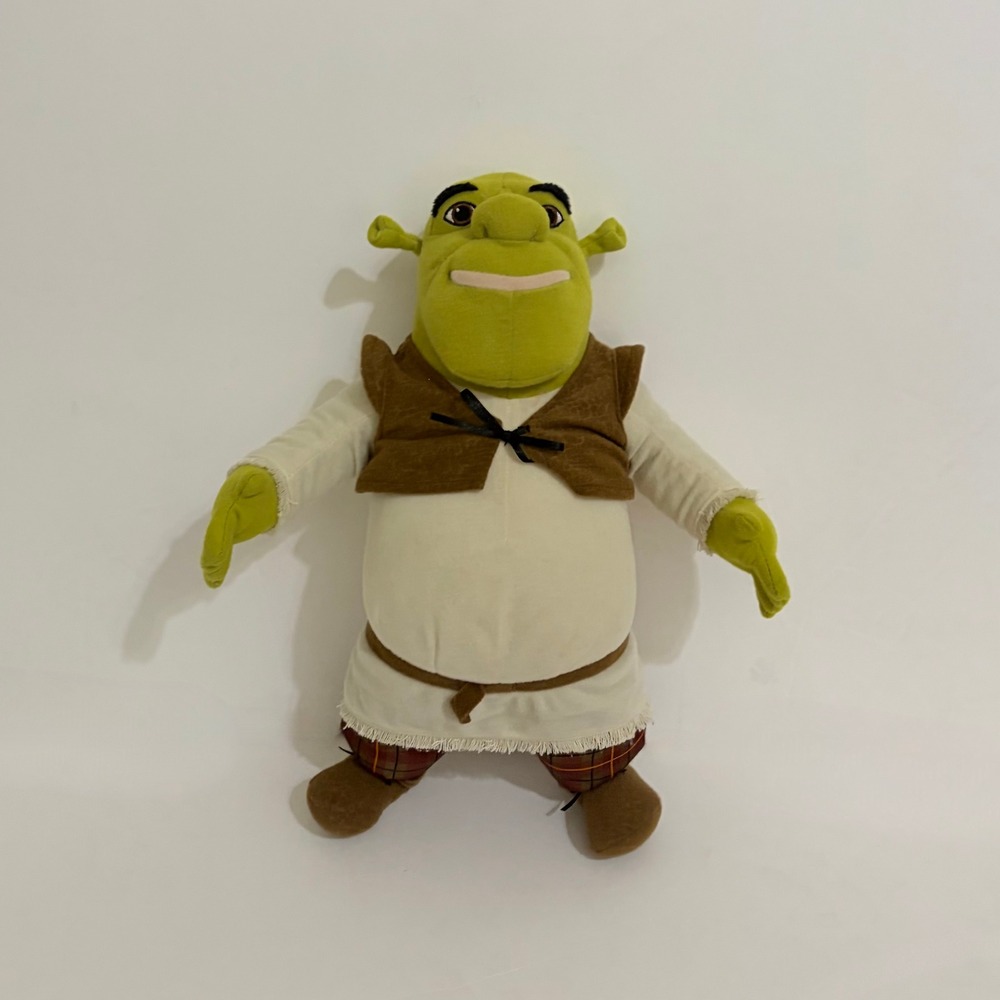 Vintage 2003 Hasbro Talking Shrek Ogre 14" Plush Working DreamWorks